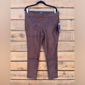 NWT NYDJ Faux suede basic Leggings, chocolates/brown, 12P